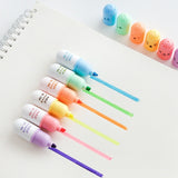 6 Colors Rainbow Pill Highlighter Pen