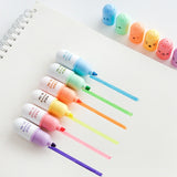 6 Colors Rainbow Pill Highlighter Pen