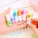 6 Colors Rainbow Pill Highlighter Pen