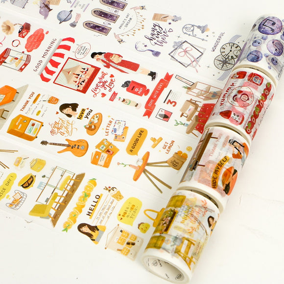 60mm x 5m Japanese Wide Masking Paper Washi Tape Stickers