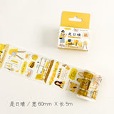 60mm x 5m Japanese Wide Masking Paper Washi Tape Stickers