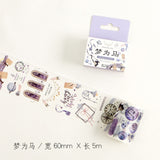 60mm x 5m Japanese Wide Masking Paper Washi Tape Stickers