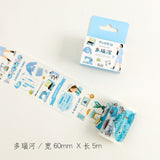 60mm x 5m Japanese Wide Masking Paper Washi Tape Stickers