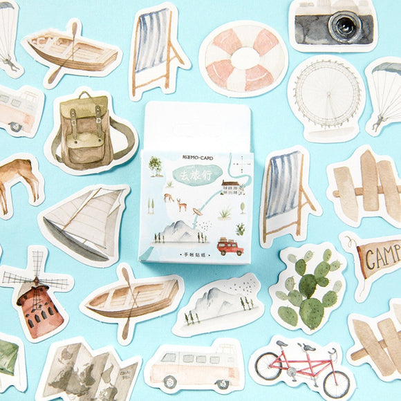 Travel Series Cute Boxed Stickers